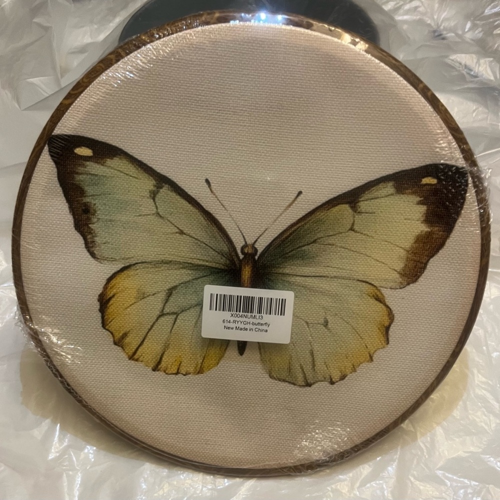3/$18.00 Butterfly Wall Art Accent in Yellow and Green